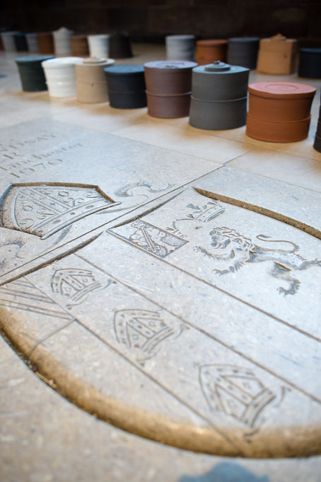 Julian Stair installing Quietus in Manchester Cathedral 2016